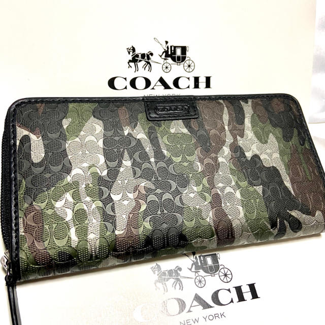 COACH(コーチ)のプレゼントにも❤️新品コーチ カモフラ 迷彩 防水 ミニシグ織 長財布 メンズのファッション小物(長財布)の商品写真