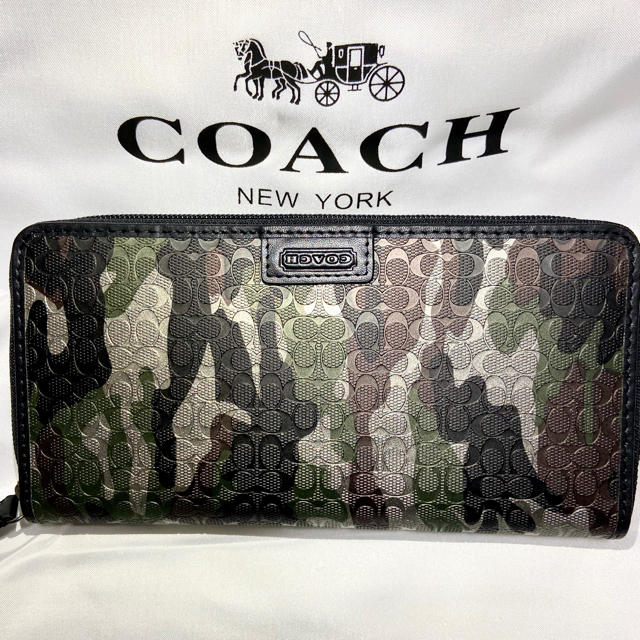 COACH(コーチ)のプレゼントにも❤️新品コーチ カモフラ 迷彩 防水 ミニシグ織 長財布 メンズのファッション小物(長財布)の商品写真