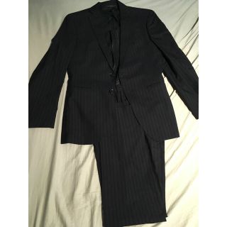 スーツカンパニー(THE SUIT COMPANY)の美品 スーツカンパニー 紺色 上下 ストライプ スーツ(セットアップ)