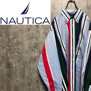 ノーティカ(NAUTICA)の【ESSENTIALS様専用】ノーティカ☆USA製刺繍ロゴマルチストライプシャツ(シャツ)