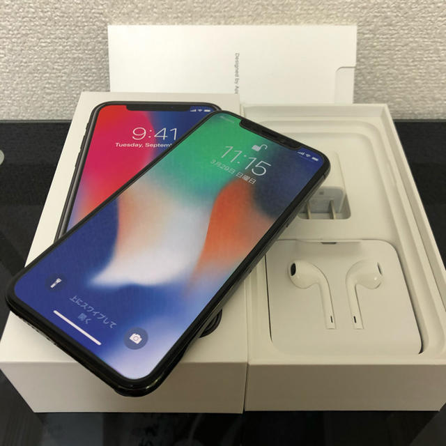 スマホ/家電/カメラ【極美品】SIMフリー iPhone X 64GB Space Gray★