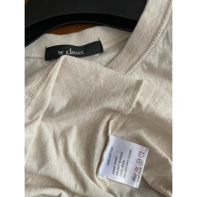 w closet(ダブルクローゼット)のダブルクローゼットホワイトTシャツ   レディースのトップス(Tシャツ(半袖/袖なし))の商品写真