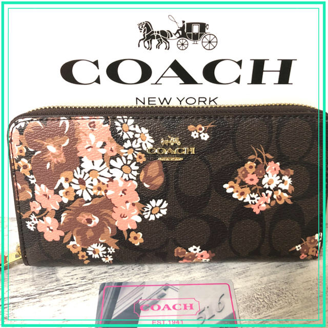 COACH 花柄 長財布 【新品、未使用品】