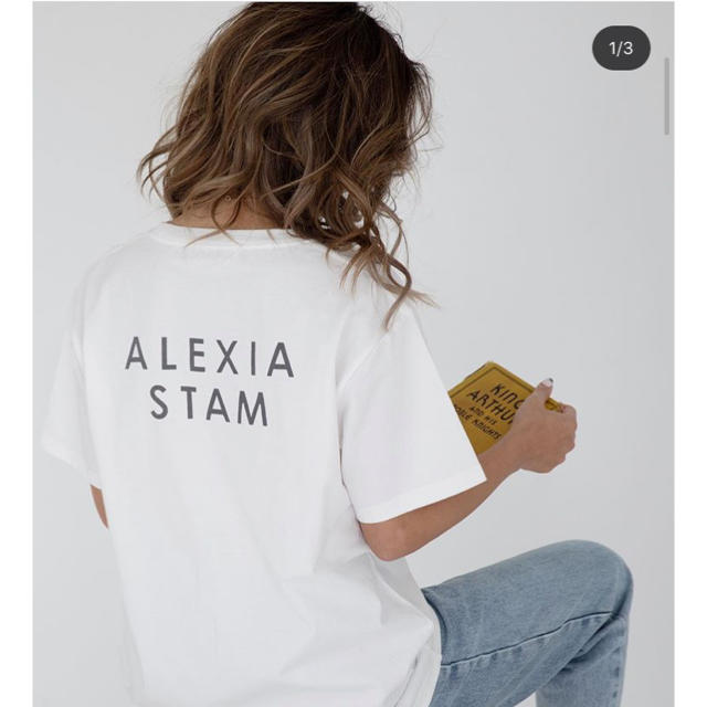 ALEXIA STAM(アリシアスタン)のalexiastam Tシャツ　ホワイト レディースのトップス(Tシャツ(半袖/袖なし))の商品写真