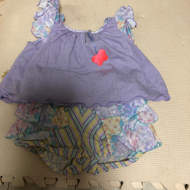 fafa(フェフェ)のフェフェ上下セット紫 キッズ/ベビー/マタニティのキッズ服女の子用(90cm~)(Tシャツ/カットソー)の商品写真