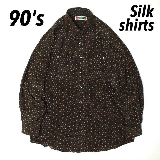 DRIES VAN NOTEN(ドリスヴァンノッテン)の90s Vintage シルクシャツ パターンシャツ 総柄 柄シャツ テロテロ メンズのトップス(シャツ)の商品写真