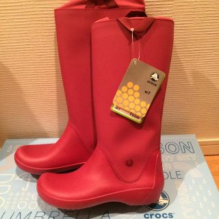 クロックス(crocs)の【専用品】クロックス ピンクレインブーツ(レインブーツ/長靴)