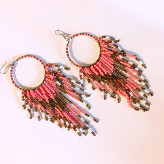 アナップ(ANAP)のCoral Pink Bohemian ピアス(ピアス)