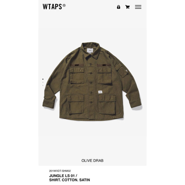 20ss wtaps JUNGLE LS 01 SHIRT. COTTON