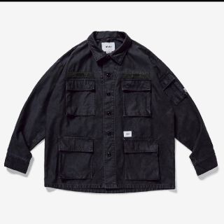 wtaps JUNGLE LS 01 ジャングルシャツ　ブラック　M(ミリタリージャケット)