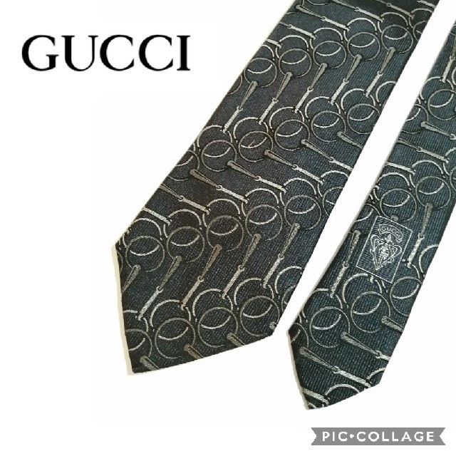 Gucci(グッチ)の【美品】グッチ イタリア製 ネクタイ 馬具柄 455 メンズのファッション小物(ネクタイ)の商品写真