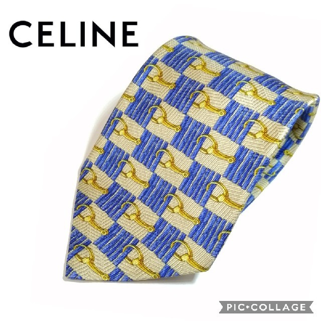 celine(セリーヌ)の【美品】セリーヌ スペイン製 ネクタイ チェック柄 457 メンズのファッション小物(ネクタイ)の商品写真