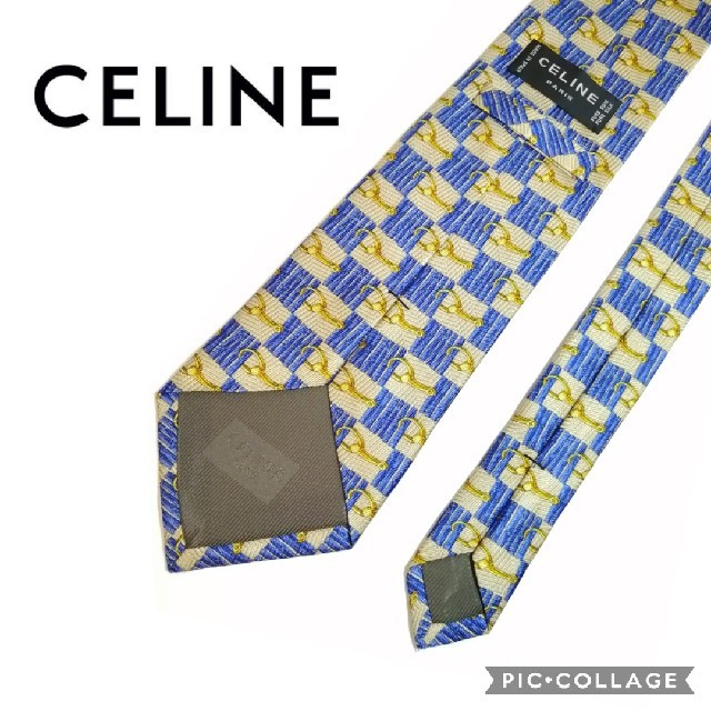 celine(セリーヌ)の【美品】セリーヌ スペイン製 ネクタイ チェック柄 457 メンズのファッション小物(ネクタイ)の商品写真