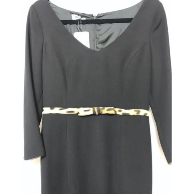 Moschino Cheap&Chic レオパードリボンベルトワンピース ccorca.org
