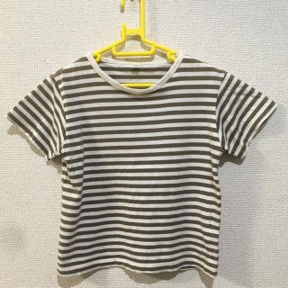 ムジルシリョウヒン(MUJI (無印良品))の【無印良品】ボーダーTシャツ 100cm(Tシャツ/カットソー)