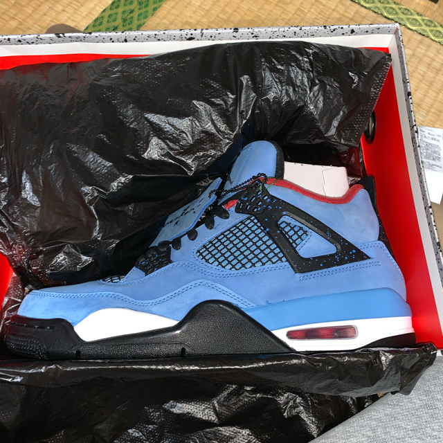 送料込 NIKE air jordan 4 retro travis scott靴/シューズ