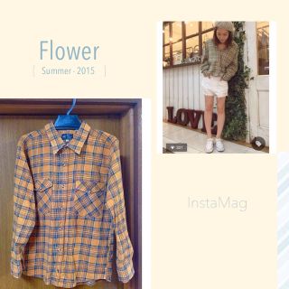 フラワー(flower)のビックシャツ＊イエロー(シャツ/ブラウス(長袖/七分))