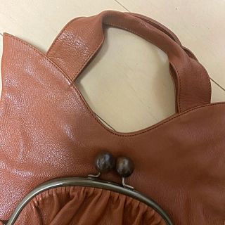 ポケット エルバ ハンドバッグ - グリーン がま口の通販 by ブラン