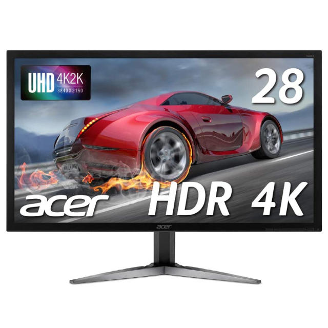 Acer 28インチ 4Kモニター HDR 60Hz TNパネル