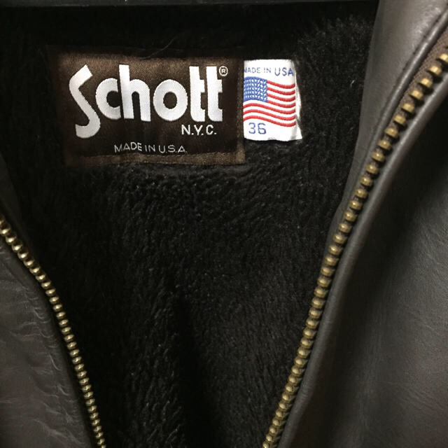 schott(ショット)の革ジャン schott ライダース シングル サイズ36 メンズのジャケット/アウター(ライダースジャケット)の商品写真