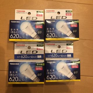 トウシバ(東芝)のTOSHIBA LED電球 LDA6N-H-E17/S 4個セット(蛍光灯/電球)