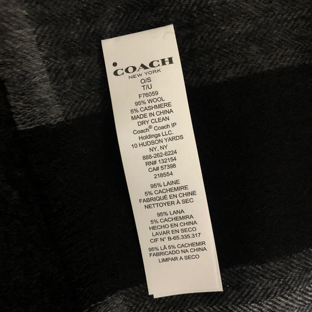 COACH(コーチ)のCOACH マフラー メンズのファッション小物(マフラー)の商品写真