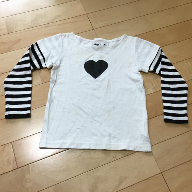 agnes b.(アニエスベー)の最終値下げ！アニエスベー　重ね着風Tシャツ キッズ/ベビー/マタニティのキッズ服女の子用(90cm~)(Tシャツ/カットソー)の商品写真