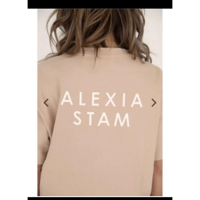 ALEXIA STAM  限定Tシャツ　モカ　クーポン付きTシャツ(半袖/袖なし)