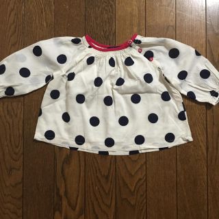 ベビーギャップ(babyGAP)のドット柄ブラウス(シャツ/カットソー)