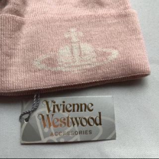 ヴィヴィアンウエストウッド(Vivienne Westwood)の★ヴィヴィアンウエストウッド★帽子 ニット 帽 ピンク フリーサイズ 新品タグ付(ニット帽/ビーニー)