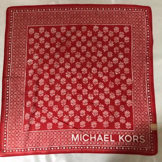 マイケルコース(Michael Kors)の★マイケルコース★やわらか素材 バンダナ ハンカチ レッド 赤 新品 未使用(ハンカチ)