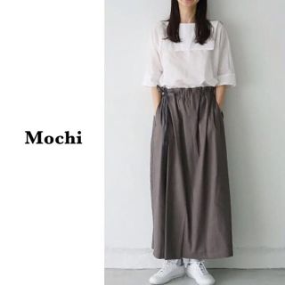 ネストローブ(nest Robe)の【新品未使用】mochi（モチ）| フレンチリネンラップワイドパンツ(カジュアルパンツ)