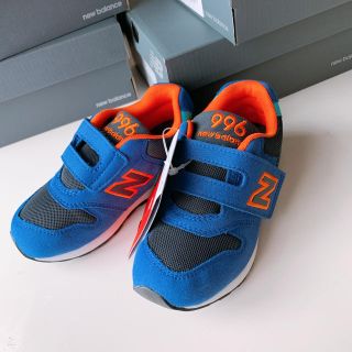 ニューバランス(New Balance)の16.0 新品 ニューバランス スニーカー 996 オレンジ ブルー キッズ(スニーカー)