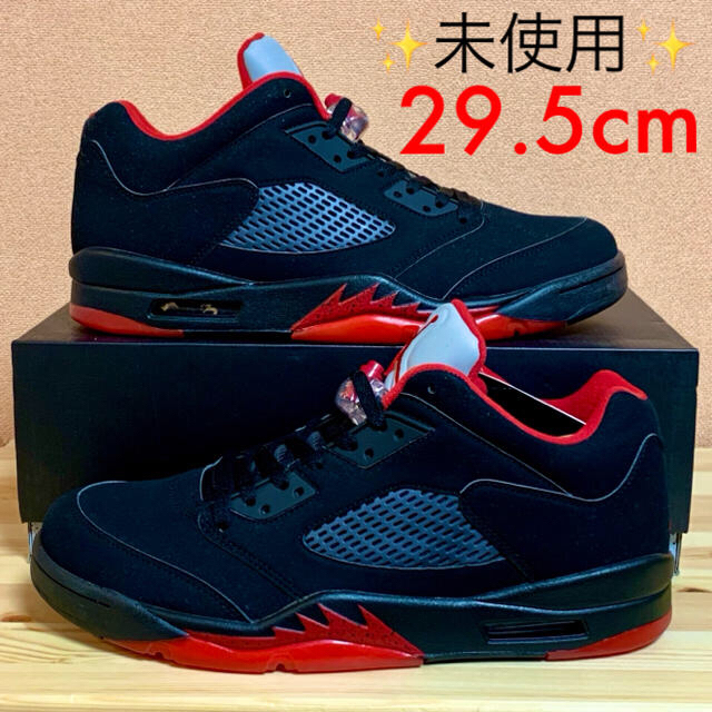 エアジョーダン5【新品未使用】NIKE AIR JORDAN 5 LOW BLACK RED