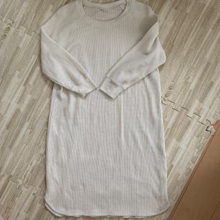 ユニクロ(UNIQLO)のユニクロ　ワッフルワンピース　ワンピース　ワッフルTシャツ(ひざ丈ワンピース)