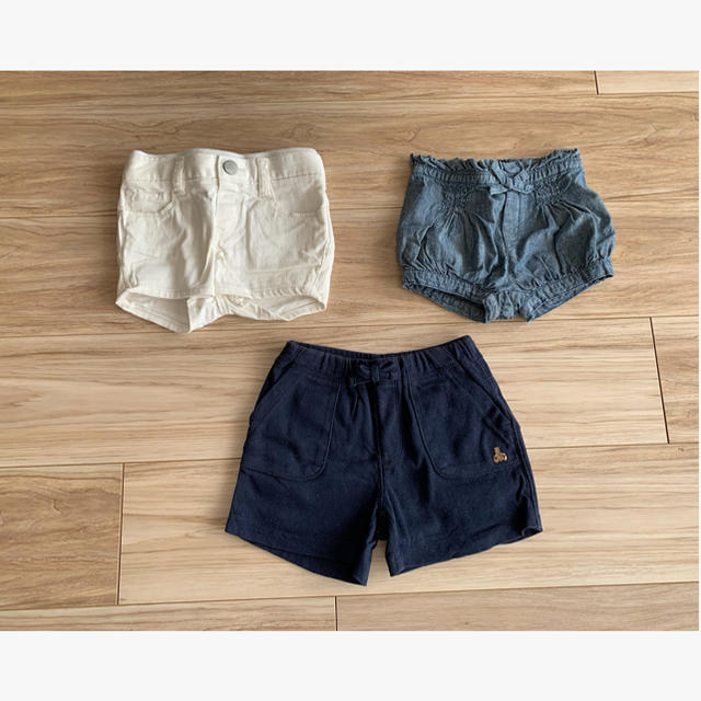 babyGAP(ベビーギャップ)の【babyGAP】ショートパンツ3点セット 90 キッズ/ベビー/マタニティのキッズ服女の子用(90cm~)(パンツ/スパッツ)の商品写真