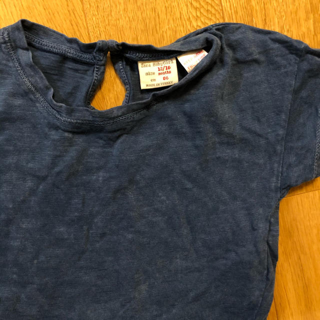 ZARA KIDS(ザラキッズ)のzara baby インディゴ風Tシャツ キッズ/ベビー/マタニティのベビー服(~85cm)(Ｔシャツ)の商品写真