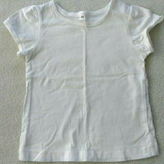 ムジルシリョウヒン(MUJI (無印良品))の80cm 良品計画 パフスリーブ Tシャツ ホワイト(Ｔシャツ)