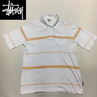 ステューシー(STUSSY)のSTUSSY ステューシー 半袖 ポロシャツ ホワイト   Sサイズ(ポロシャツ)