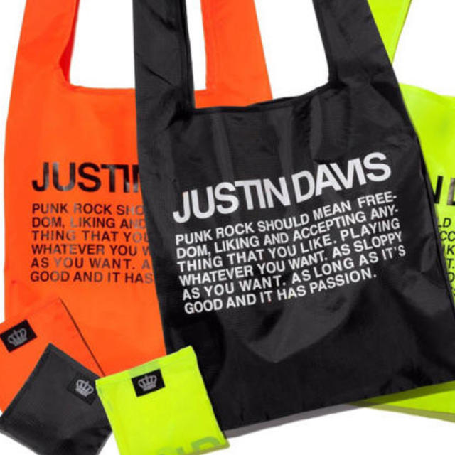 Justin Davis(ジャスティンデイビス)のJustin Davis ノベルティ　エコバッグ　ナイロンバッグ レディースのバッグ(エコバッグ)の商品写真