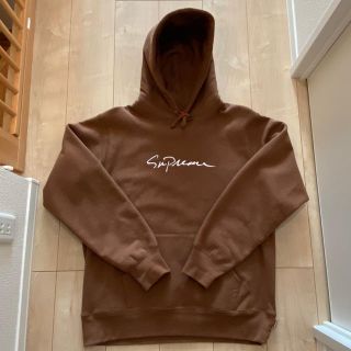 シュプリーム(Supreme)のSupreme Classic Script Hooded Brown L(パーカー)