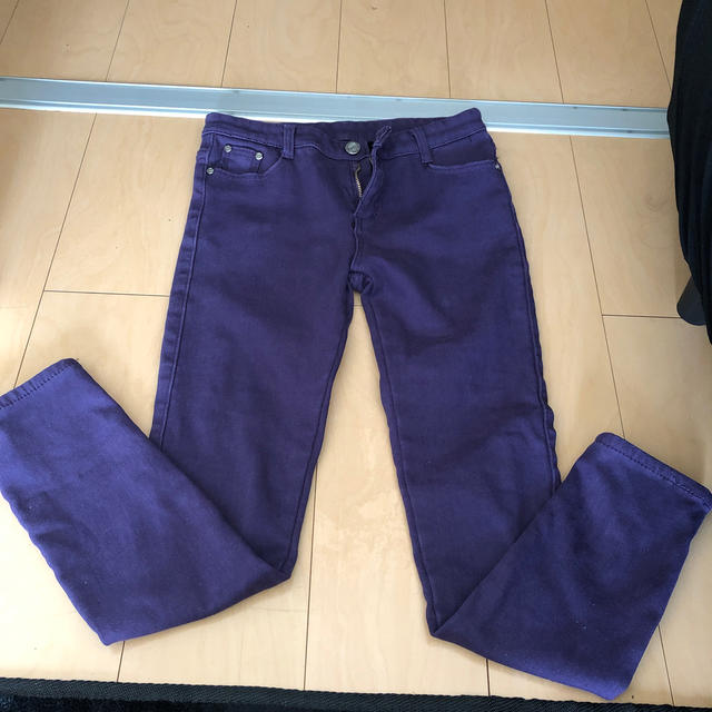 紫スキニーパンツの通販 by まみ's shop｜ラクマ