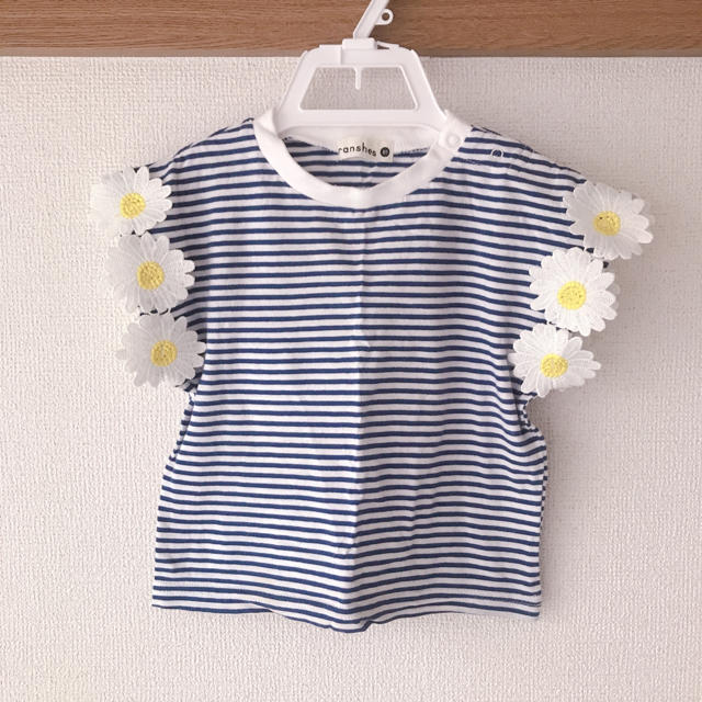 Branshes(ブランシェス)のほぼ新品！Branshes ボーダーTシャツ トップス キッズ/ベビー/マタニティのベビー服(~85cm)(Ｔシャツ)の商品写真