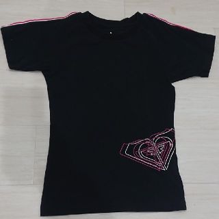 ロキシー(Roxy)のused ロキシーレディーストップス M ブラック(Tシャツ(半袖/袖なし))