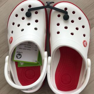 クロックス Crocs 22cm White/Red(サンダル)