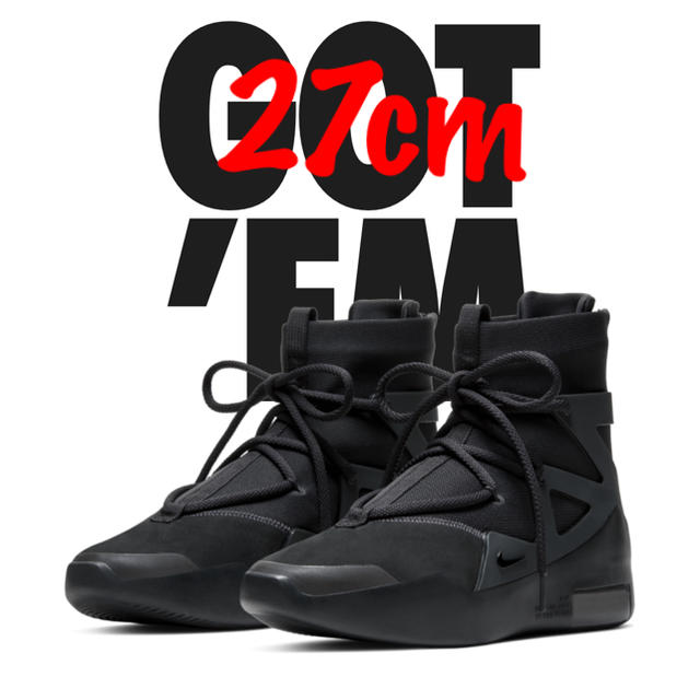 NIKE AIR FEAR OF GOD 1 TRIPLE BLACK