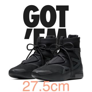 ナイキ(NIKE)のNIKE AIR FEAR OF GOD 1 Triple Black(スニーカー)