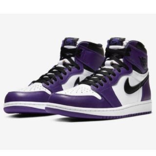 ナイキ(NIKE)のnike air jordan 1 court purple 25cm(スニーカー)