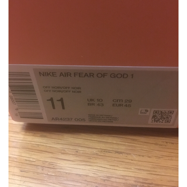NIKE(ナイキ)のNIKE AIR FEAR OF GOD 1 29cm US 11 未開封 メンズの靴/シューズ(スニーカー)の商品写真