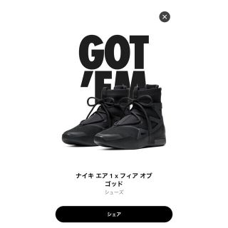 ナイキ(NIKE)のNIKE AIR FEAR OF GOD 1 29cm US 11 未開封(スニーカー)